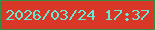 文字の大きさ：1、枠の色：368d42、背景の色：d93829、文字の色：69e8d2 無料ブログパーツのブログ時計