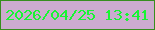 文字の大きさ：3、枠の色：368e1e、背景の色：ccabcf、文字の色：18f534 無料ブログパーツのブログ時計