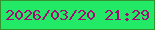 文字の大きさ：1、枠の色：36912f、背景の色：22ea67、文字の色：a50a75 無料ブログパーツのブログ時計