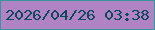 文字の大きさ：4、枠の色：36969c、背景の色：b083c5、文字の色：13455d 無料ブログパーツのブログ時計