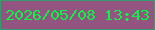 文字の大きさ：2、枠の色：369c70、背景の色：945482、文字の色：0bf445 無料ブログパーツのブログ時計