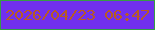 文字の大きさ：5、枠の色：369d45、背景の色：712fee、文字の色：b75b24 無料ブログパーツのブログ時計