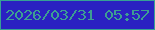 文字の大きさ：3、枠の色：36a195、背景の色：2a21c2、文字の色：3d9e92 無料ブログパーツのブログ時計