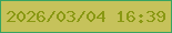 文字の大きさ：3、枠の色：36a462、背景の色：c6c25b、文字の色：899812 無料ブログパーツのブログ時計