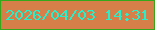 文字の大きさ：4、枠の色：36a71a、背景の色：d77f49、文字の色：26f0cb 無料ブログパーツのブログ時計