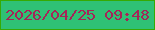 文字の大きさ：2、枠の色：36aa03、背景の色：2fc175、文字の色：a52458 無料ブログパーツのブログ時計