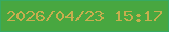 文字の大きさ：4、枠の色：36aa63、背景の色：48a740、文字の色：c6ae4e 無料ブログパーツのブログ時計