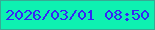 文字の大きさ：5、枠の色：36aa94、背景の色：0ef1b1、文字の色：3625f6 無料ブログパーツのブログ時計