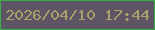 文字の大きさ：2、枠の色：36ae44、背景の色：5d5464、文字の色：a99f6b 無料ブログパーツのブログ時計