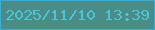 文字の大きさ：2、枠の色：36aed7、背景の色：4a8d87、文字の色：49c6d7 無料ブログパーツのブログ時計