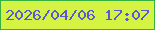 文字の大きさ：4、枠の色：36b041、背景の色：d4f343、文字の色：5958d7 無料ブログパーツのブログ時計