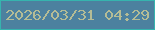 文字の大きさ：1、枠の色：36b4ae、背景の色：4c819f、文字の色：b4bc96 無料ブログパーツのブログ時計