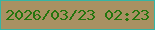 文字の大きさ：3、枠の色：36b5a4、背景の色：a99162、文字の色：25750d 無料ブログパーツのブログ時計