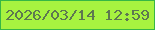 文字の大きさ：3、枠の色：36b745、背景の色：a7f340、文字の色：5d7850 無料ブログパーツのブログ時計