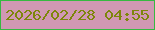 文字の大きさ：2、枠の色：36b941、背景の色：d098b3、文字の色：7d860a 無料ブログパーツのブログ時計