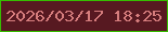 文字の大きさ：5、枠の色：36bd00、背景の色：571921、文字の色：d67d7d 無料ブログパーツのブログ時計