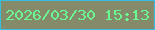 文字の大きさ：2、枠の色：36bee0、背景の色：858b6a、文字の色：6af892 無料ブログパーツのブログ時計