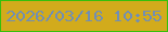 文字の大きさ：4、枠の色：36bf0c、背景の色：d2ab1c、文字の色：718eb4 無料ブログパーツのブログ時計