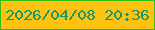 文字の大きさ：3、枠の色：36bf13、背景の色：fec210、文字の色：159770 無料ブログパーツのブログ時計