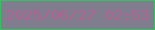 文字の大きさ：5、枠の色：36c062、背景の色：807d8f、文字の色：b16192 無料ブログパーツのブログ時計
