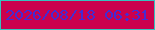 文字の大きさ：5、枠の色：36c2be、背景の色：cb014d、文字の色：442bd3 無料ブログパーツのブログ時計