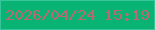 文字の大きさ：5、枠の色：36c69c、背景の色：09b373、文字の色：bb6871 無料ブログパーツのブログ時計