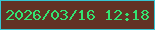 文字の大きさ：1、枠の色：36c6d3、背景の色：623225、文字の色：33e471 無料ブログパーツのブログ時計