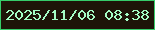 文字の大きさ：5、枠の色：36cb69、背景の色：1d1408、文字の色：a4fdc5 無料ブログパーツのブログ時計