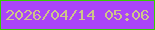 文字の大きさ：4、枠の色：36cd01、背景の色：aa45f8、文字の色：cec589 無料ブログパーツのブログ時計