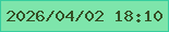 文字の大きさ：4、枠の色：36cd9e、背景の色：7ee5ab、文字の色：354f25 無料ブログパーツのブログ時計