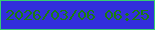 文字の大きさ：4、枠の色：36ce71、背景の色：322edb、文字の色：1b7c11 無料ブログパーツのブログ時計