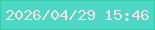 文字の大きさ：3、枠の色：36cfa2、背景の色：4dd7c6、文字の色：f3e1dc 無料ブログパーツのブログ時計
