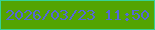 文字の大きさ：2、枠の色：36d294、背景の色：53a401、文字の色：5567d7 無料ブログパーツのブログ時計