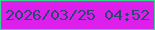 文字の大きさ：3、枠の色：36d68c、背景の色：dd1fec、文字の色：2a4671 無料ブログパーツのブログ時計