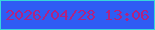 文字の大きさ：2、枠の色：36d6db、背景の色：2f5cf4、文字の色：b12381 無料ブログパーツのブログ時計