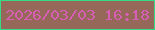 文字の大きさ：4、枠の色：36db87、背景の色：966859、文字の色：d65eb4 無料ブログパーツのブログ時計