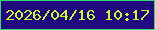 文字の大きさ：2、枠の色：36dc72、背景の色：230980、文字の色：c9fc24 無料ブログパーツのブログ時計