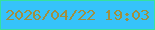 文字の大きさ：5、枠の色：36e19f、背景の色：36c3fa、文字の色：a08f3f 無料ブログパーツのブログ時計