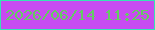 文字の大きさ：1、枠の色：36e4b3、背景の色：c84bf1、文字の色：64cb63 無料ブログパーツのブログ時計