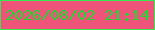 文字の大きさ：5、枠の色：36e84e、背景の色：ee537a、文字の色：1ed931 無料ブログパーツのブログ時計