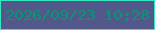 文字の大きさ：5、枠の色：36e8c2、背景の色：53588a、文字の色：039773 無料ブログパーツのブログ時計
