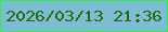 文字の大きさ：4、枠の色：36ea47、背景の色：7dbdd3、文字の色：2b6809 無料ブログパーツのブログ時計