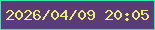文字の大きさ：4、枠の色：36eba7、背景の色：5b3c74、文字の色：e8f07a 無料ブログパーツのブログ時計