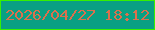 文字の大きさ：5、枠の色：36f001、背景の色：09a083、文字の色：da704d 無料ブログパーツのブログ時計