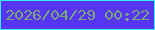 文字の大きさ：3、枠の色：36f1f9、背景の色：5736f3、文字の色：79a681 無料ブログパーツのブログ時計