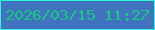 文字の大きさ：3、枠の色：36f4d9、背景の色：4173bf、文字の色：17c684 無料ブログパーツのブログ時計