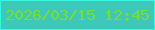 文字の大きさ：2、枠の色：36f8df、背景の色：3ec8ba、文字の色：7bde2b 無料ブログパーツのブログ時計