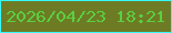 文字の大きさ：2、枠の色：36f8fd、背景の色：6e7b25、文字の色：5acf41 無料ブログパーツのブログ時計