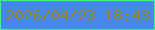 文字の大きさ：1、枠の色：36f98a、背景の色：4687ea、文字の色：988628 無料ブログパーツのブログ時計