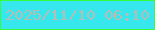 文字の大きさ：1、枠の色：36fb3f、背景の色：36e7ed、文字の色：b7bcb4 無料ブログパーツのブログ時計